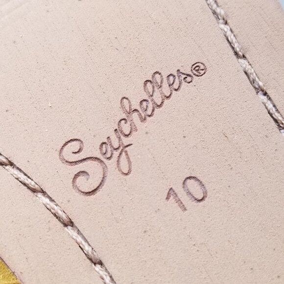 NIB Seychelles Survival Suede Woven Mules in Yellow Women Size 10 NWOT NEW! - Picture 12 of 16